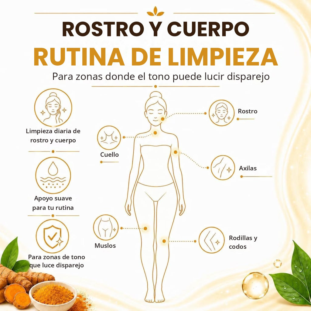Barra de Jabón de Cúrcuma y Ácido Kójico Paquete de 3 para Cuerpo y Rostro, Hecha con Ingredientes Naturales, Jabón Suave, para Todo Tipo de Piel