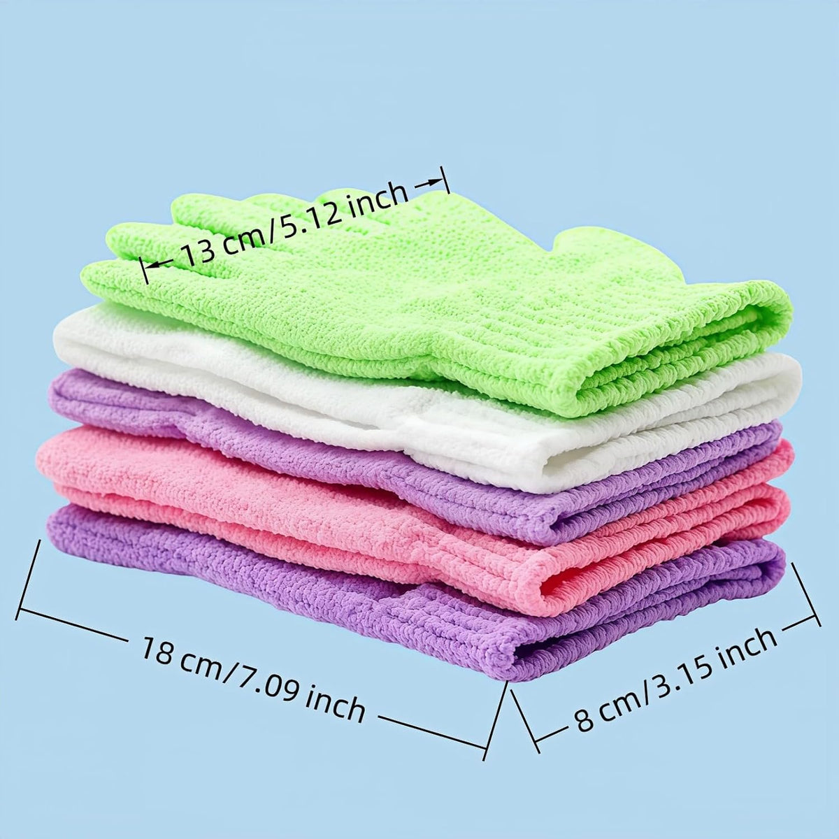 Guantes exfoliantes de doble textura – imagen 3